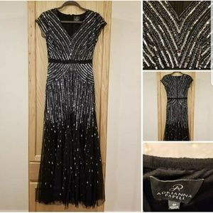 Black and Silver Sequenced Dress